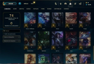 Platina 2 com 40 Champs e 3 Skins + 4 Fragmentos - League of Legends LOL