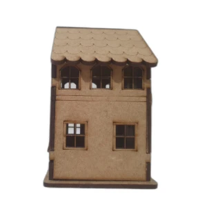 Mini Casinha MDF, sobrado com relogio 11x08 - mod 03 - Artesanato e Personalizados