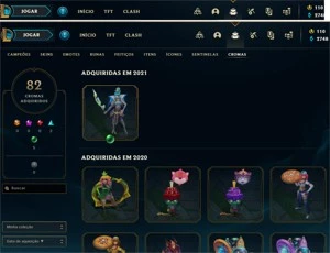 Vendo conta LOL c/ 177 skins nv 847 MMR Gold/Platina - League of Legends