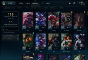 CONTA LEAGUE OF LEGENDS EX PLATINA LOL