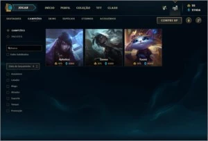 CONTA LEAGUE OF LEGENDS EX PLATINA LOL