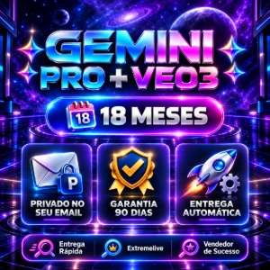 Gemini Pro + VEO3  | Privado NO SEU EMAIL | Entrega | 30 dia - Assinaturas e Premium