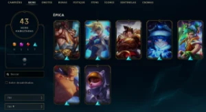 Conta League of Legends Full Acesso - 90 Champs e 43 Skins LOL