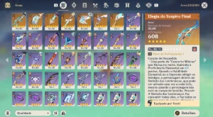 Conta Genshin Impact com 16 5* e vários 4* com constelações