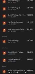 CONTA COOKIE RUN OVENBREAK - MAIS DE 400 REAIS DE COMPRAS - Outros