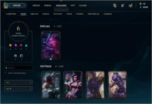 Conta Unraked - Platina s9 gold s8 nv 40 - League of Legends LOL
