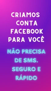 Create Facebook Account. Criamos contas Facebook. - Redes Sociais