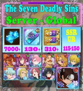 [GLOBAL]7000+ Diamonds Seven Deadly Sins 7DS Reroll Account - Outros