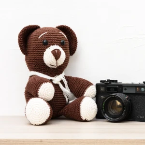 Urso Marrom Manta - Artesanato e Personalizados