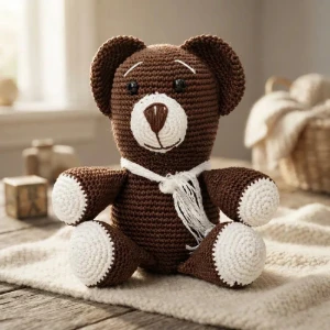 Urso Marrom Manta - Artesanato e Personalizados
