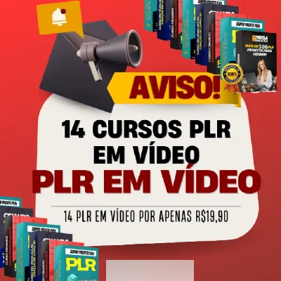🔥 Super Pacote com 14 Cursos PLR em Vídeo + Bônus Exclusivo - Cursos e Treinamentos