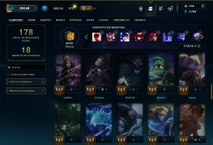 Unranked com 60 Champs e 23 Skins ( MID / JG ) - League of Legends LOL