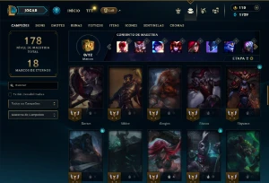 Unranked com 60 Champs e 23 Skins ( MID / JG ) - League of Legends LOL