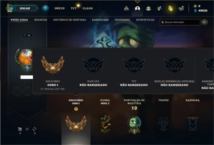 Conta Ouro 1 com 25 Champs e 4 Skins + 8 Fragmentos - League of Legends LOL