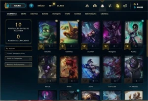 Conta Ouro 1 com 25 Champs e 4 Skins + 8 Fragmentos - League of Legends LOL