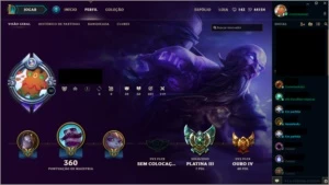 Conta Platina 3, borda DIAMANTE - League of Legends LOL