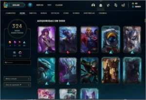 Conta top + de 320 skins all champs muitos anos de conta - League of Legends LOL