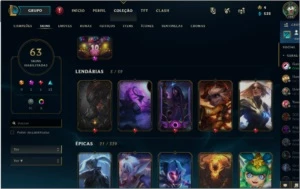 Conta lvl 188 Ouro 3 ex Plat 4 - League of Legends LOL