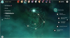 Conta Genshin Impact com 4 personagens 5 estrelas.