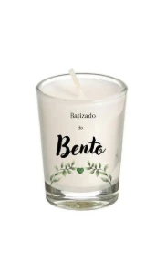 Lembrancinha Vela Perfumada Batizado 70g - Artesanato e Personalizados