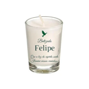 Lembrancinha Vela Perfumada Batizado 70g - Artesanato e Personalizados