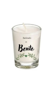 Lembrancinha Vela Perfumada Batizado 70g - Artesanato e Personalizados