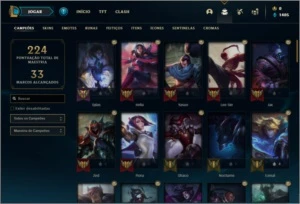 Conta diamante 4 com 69 champs e 27 skins - League of Legends LOL