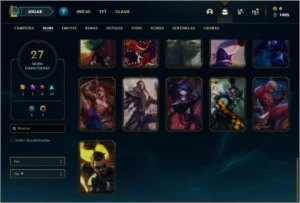 Conta diamante 4 com 69 champs e 27 skins - League of Legends LOL