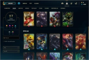 Conta diamante 4 com 69 champs e 27 skins - League of Legends LOL