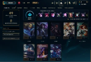 Platina 1 com 30 Champs e 3 Skins - League of Legends LOL