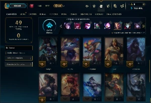 Platina 1 com 30 Champs e 3 Skins - League of Legends LOL