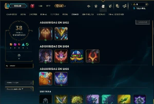 Platina 1 com 30 Champs e 3 Skins - League of Legends LOL