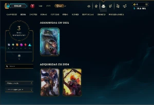 Platina 1 com 30 Champs e 3 Skins - League of Legends LOL