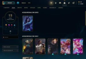 Conta de League of leg. : 55 campeões, 15 skins, 6k de EA - League of Legends LOL