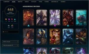 CONTA LEAGUE OF LEGENDS +450 SKINS CHALLENGER 2017 LOL
