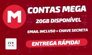 CONTAS MEGA 20GB + CHAVE SECRETA + EMAIL INCLUSO