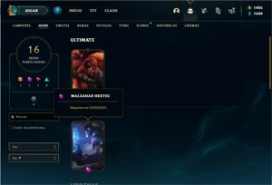 Conta Ferro 2 com 23 Champs e 16 Skins + 1400 RP - League of Legends LOL