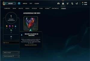 Conta Ferro 2 com 23 Champs e 16 Skins + 1400 RP - League of Legends LOL
