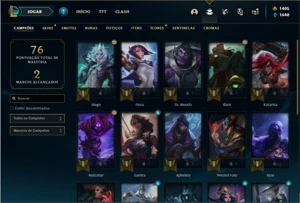 Conta Ferro 2 com 23 Champs e 16 Skins + 1400 RP - League of Legends LOL