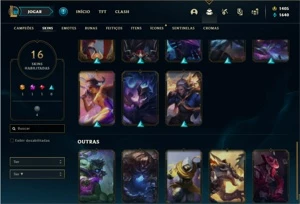 Conta Ferro 2 com 23 Champs e 16 Skins + 1400 RP - League of Legends LOL