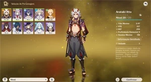 AR10 Itto + Chifres vermelhos - Genshin Impact