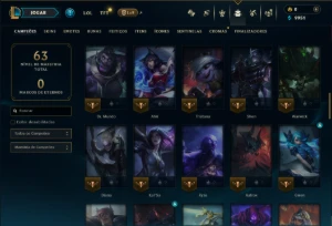 Ouro 4 com 75 Champs e 5 Skins - League of Legends LOL
