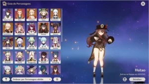CONTA AR 50 - 7 PERS. 5 ESTRELA - HUT. KAZUHA. AYAKA. QIQI - Genshin Impact