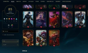 Nível 212, Platina Iv, 131 Champs E 85 Skins - League of Legends LOL