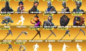 Conta Fortnite S2 Full+, Cavaleiro Negro, +200 Skins