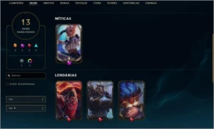 Conta Diamante com 2 SKINS ULTIMATE - League of Legends LOL