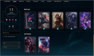 Conta Diamante com 2 SKINS ULTIMATE - League of Legends LOL