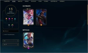 Conta Diamante com 2 SKINS ULTIMATE - League of Legends LOL
