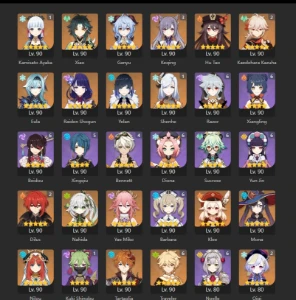 Conta END GAME~ AR 60~ 40 Tier 5 ~ 9 perso com Bis - Genshin - Genshin Impact
