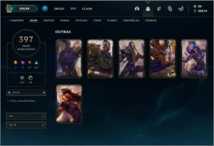 Conta Lol Diamante 2 - 397 skins - League of Legends